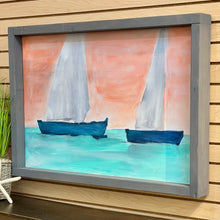 Load image into Gallery viewer, Hand Painted Sailing Art
