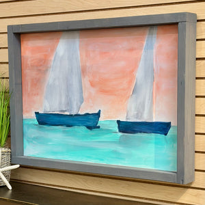Hand Painted Sailing Art