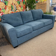 Load image into Gallery viewer, Medium Blue Sleeper Sofa

