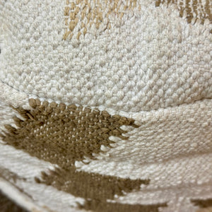 Beige/Taupe Patterned Pouf