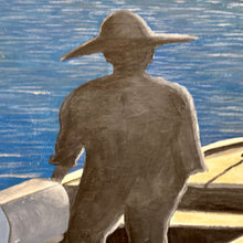 Load image into Gallery viewer, Man In Canoe Wood Art
