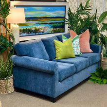 Load image into Gallery viewer, Blue Chenille Sofa
