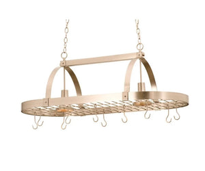 Satin Nickel Lighted Pot Rack