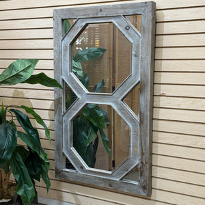 Wood Octagon Mirror