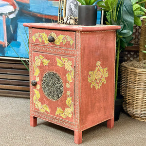 Red Moroccan Side Table