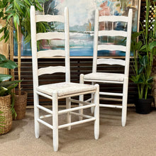 Load image into Gallery viewer, White Ladder-back Dining Chair
