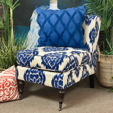 Load image into Gallery viewer, Blue/White Armless Chair
