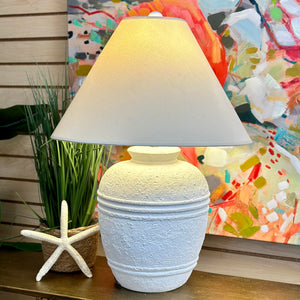 White Plaster Lamp