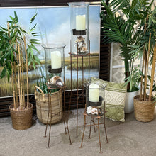 Load image into Gallery viewer, Set/3 Glass Candles W/Shells
