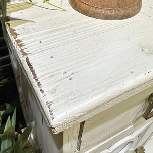 Distressed White Cabinet