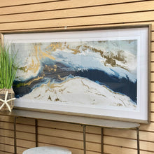 Load image into Gallery viewer, Blue/Gold Swirl Abstract
