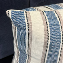 Load image into Gallery viewer, Blue/White Striped Pillow
