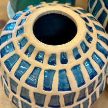 Load image into Gallery viewer, Sm Blue Tile Vase
