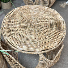 Load image into Gallery viewer, Seagrass Side Table w/Leaf Detail
