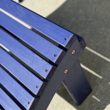 Load image into Gallery viewer, Blue Adirondack Chair &amp; Ottoman

