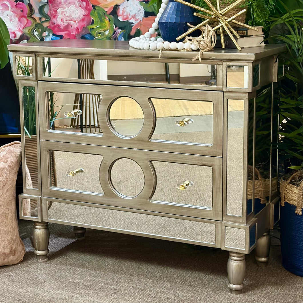 Mirrored Bedside Table