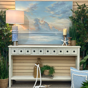 Narrow Ivory Console