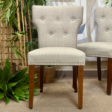 Load image into Gallery viewer, Grey Tufted Dining Chair
