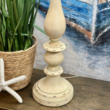 Load image into Gallery viewer, Distressed Tall Ivory Lamp
