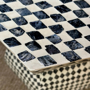 Black/White Hexagon Stool