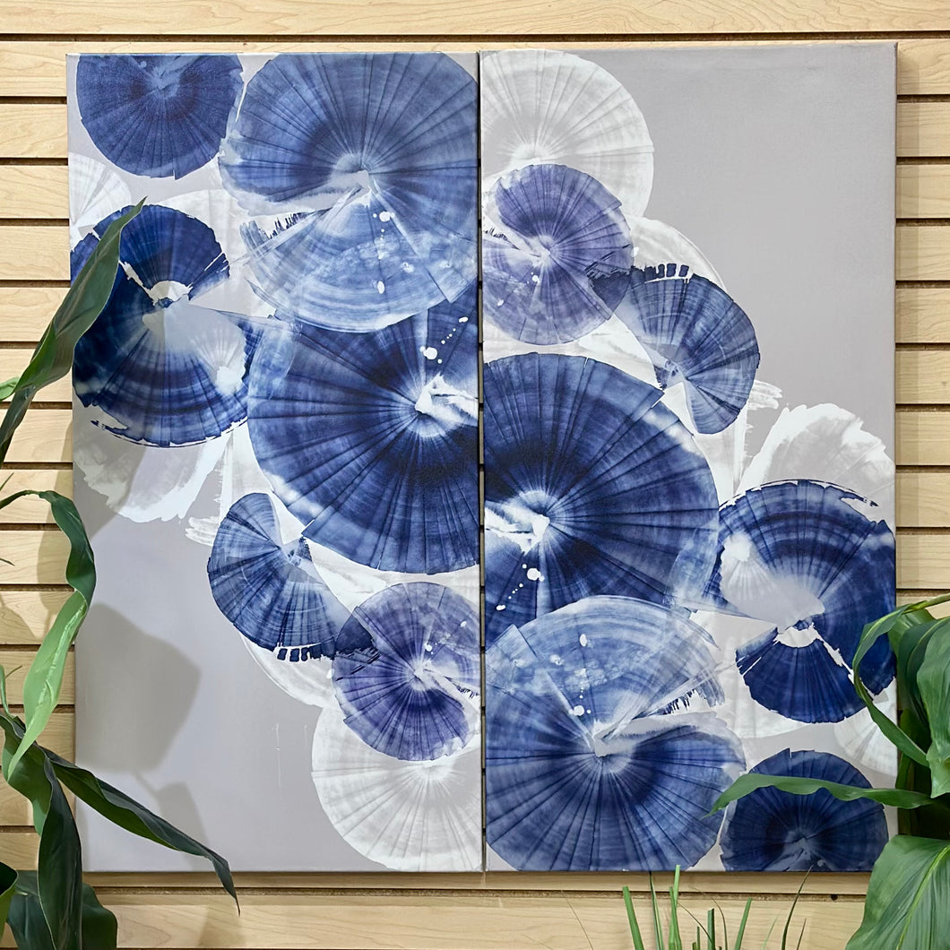 Blue & Grey Diptych Art