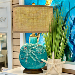 Turquoise Octopus Lamp