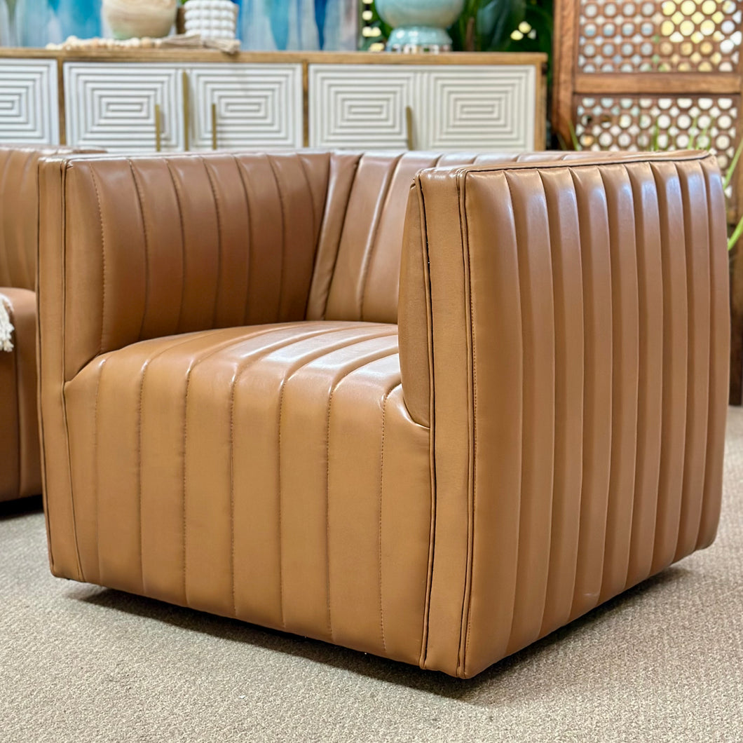 Modern Channel Swivel Chair