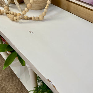 Distressed White Console