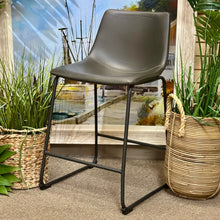 Load image into Gallery viewer, Set/2 Dark Grey Counter Stools
