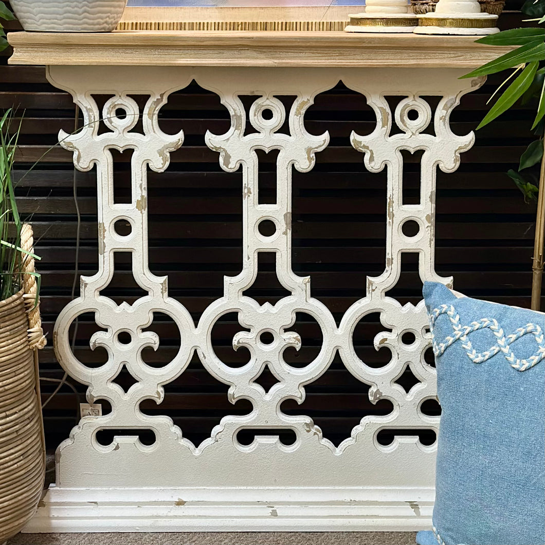 SM Distressed Scroll Console