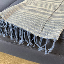 Load image into Gallery viewer, Blue Herringbone Throw
