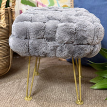 Load image into Gallery viewer, Faux Fur Ottoman
