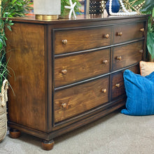 Load image into Gallery viewer, Wooden 6DRW Dresser w/ Mirror
