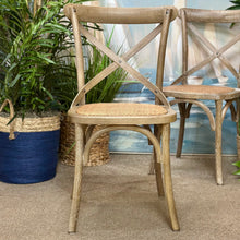 Load image into Gallery viewer, Rattan X Back Dining Chair
