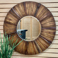 Load image into Gallery viewer, Sunburst Wood Mirror

