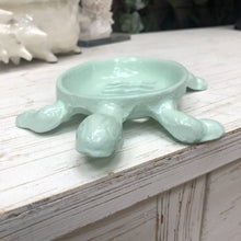 Load image into Gallery viewer, Cast Iron Seafoam Turtle Soap Dish
