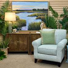 Load image into Gallery viewer, Aqua/Seafoam Tweed Chair
