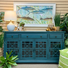 Load image into Gallery viewer, 60&quot; Teal Cabinet
