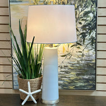 Load image into Gallery viewer, Ceramic White/Silver Lamp
