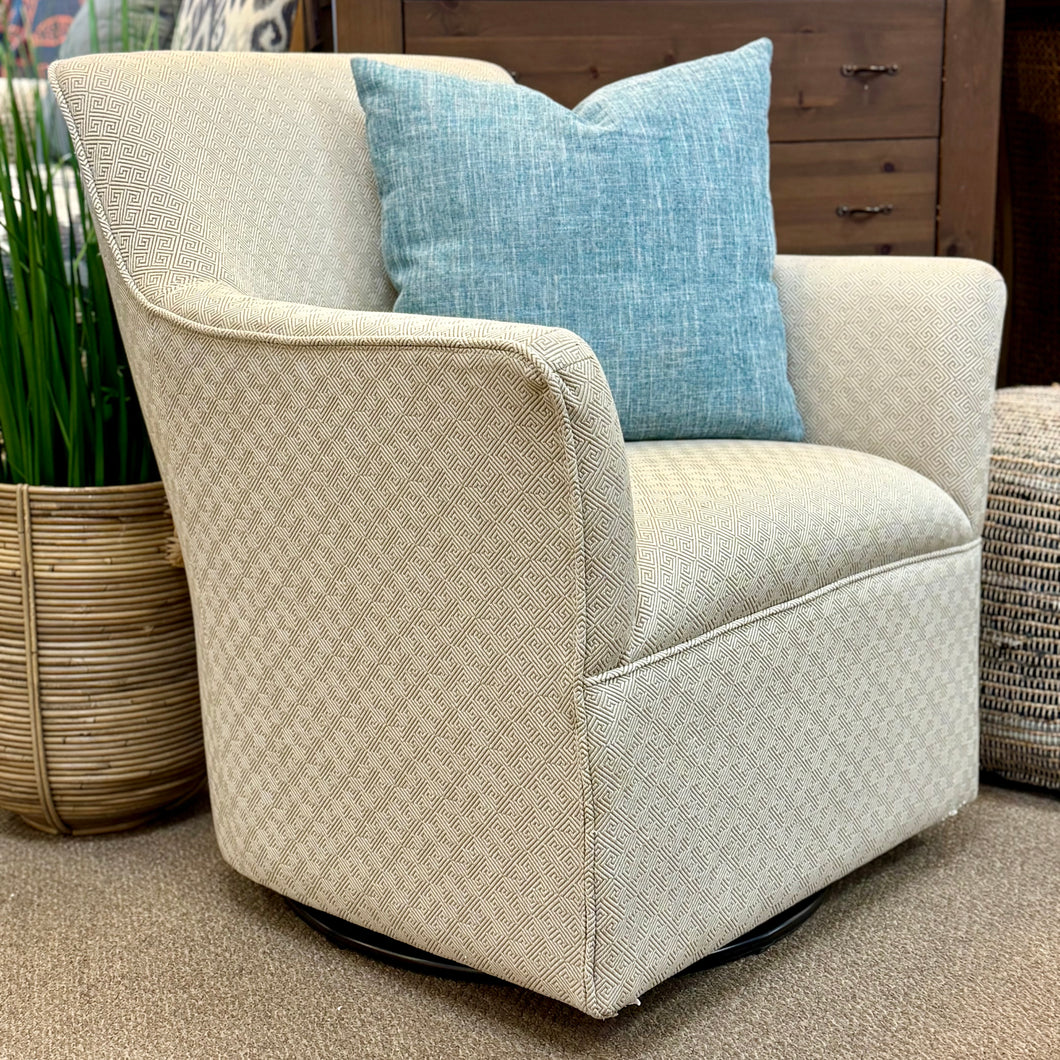 Ivory Greek Key Swivel Glider