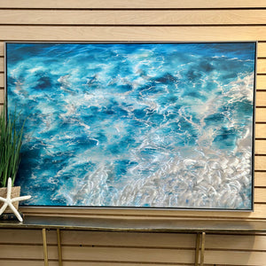 Ocean Waves On Aluminum Art