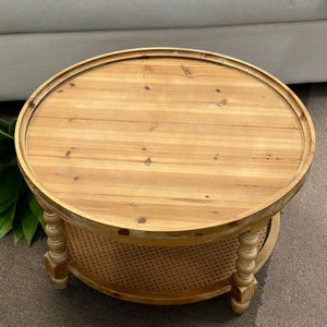Round Spindle Leg Coffee Table