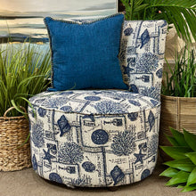 Load image into Gallery viewer, Sea Motif Round Armless Chair
