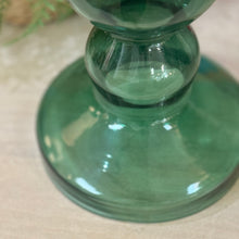 Load image into Gallery viewer, Emerald Glass Candle Holder
