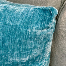 Load image into Gallery viewer, Turquoise Chenille Pillow
