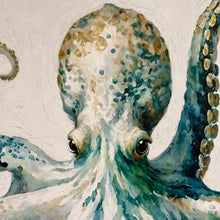 Load image into Gallery viewer, Teal Octopus Giclee Art
