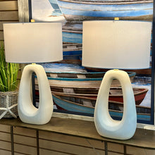 Load image into Gallery viewer, White Ceramic Loop Lamp
