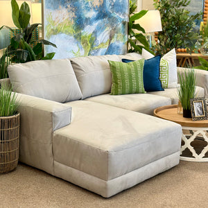 3PC Gray Sectional W/Chaise