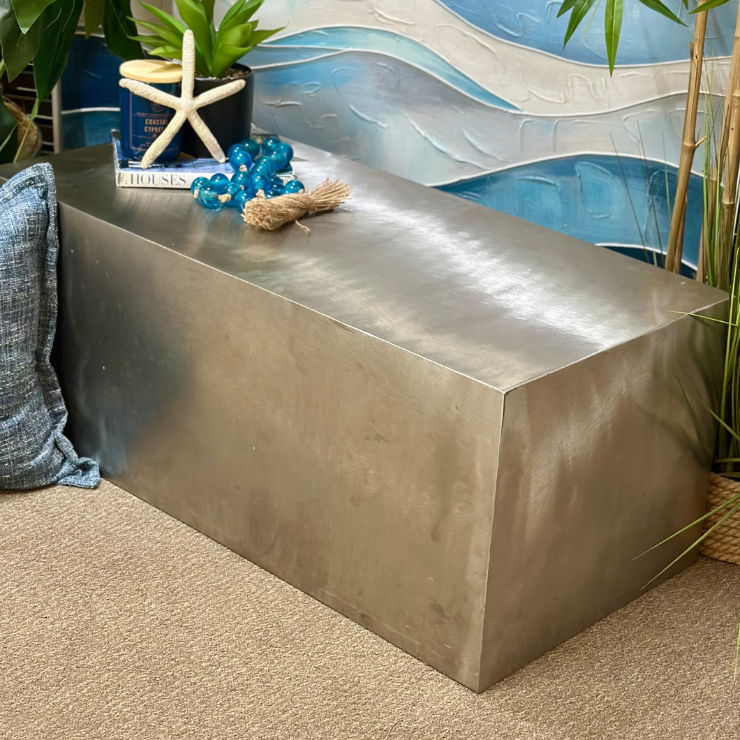 Silver Metal Coffee Table