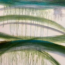Load image into Gallery viewer, Green Circles Abstract I Art

